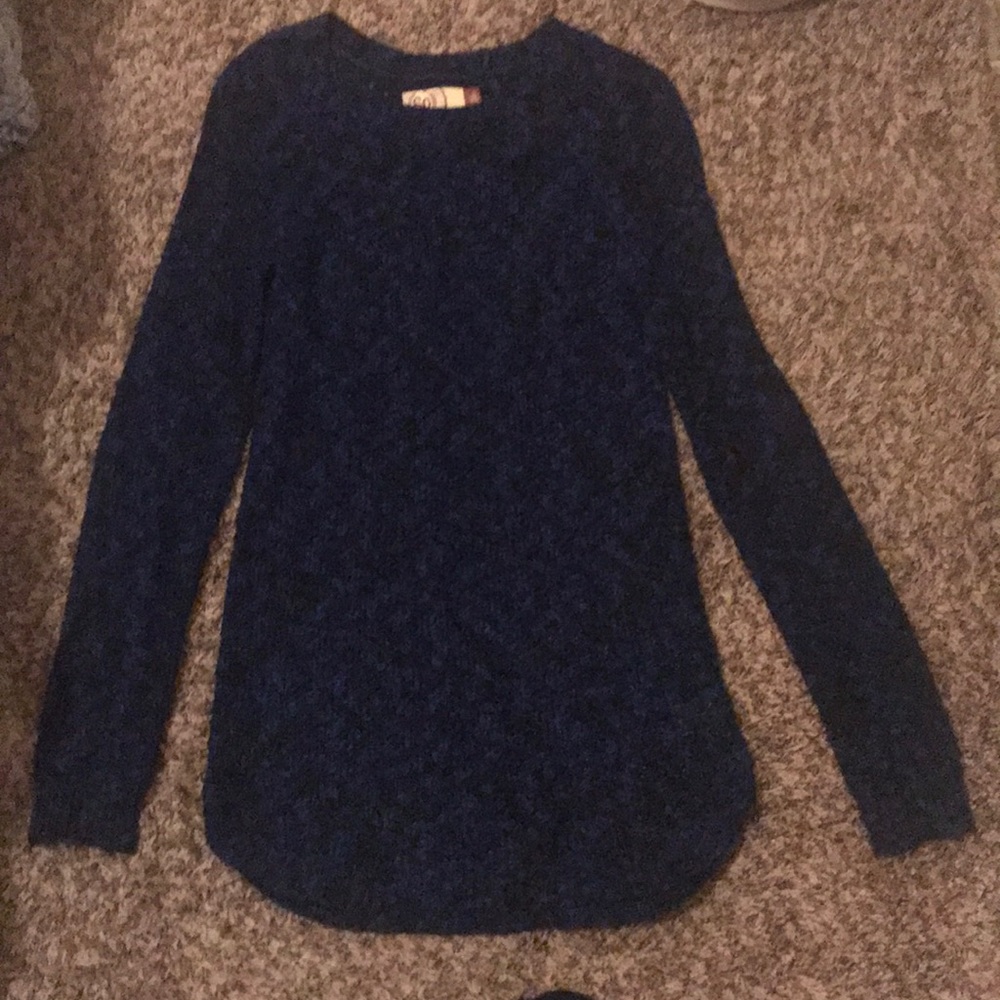 Navy long lightweight sweater